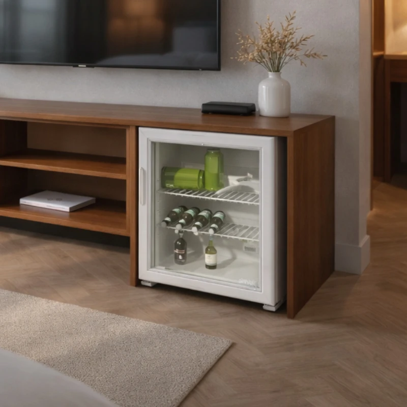 Minibar puerta cristal blanco