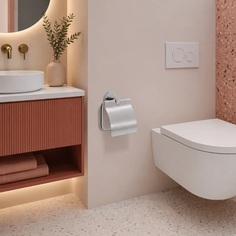 Portarrollos con tapa - Serie Brass