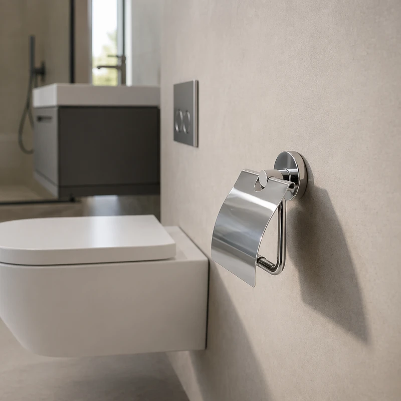 Portarrollos con tapa - Serie Brass Premium