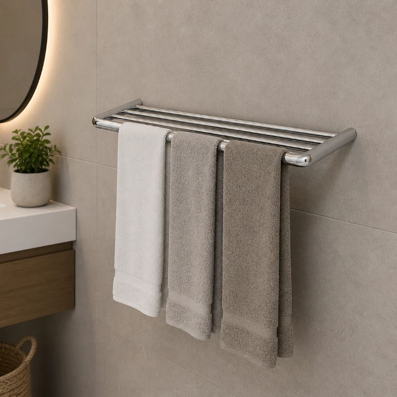 Barra de toalla triple - Serie Brass premium