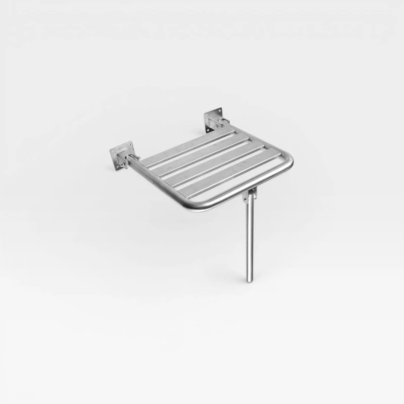 Asiento abatible con pata a suelo