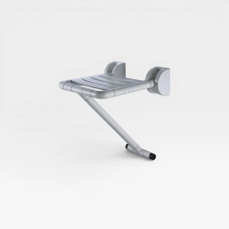 Asiento abatible con pata a suelo