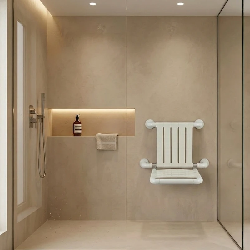 Asiento con respaldo y asiento abatible