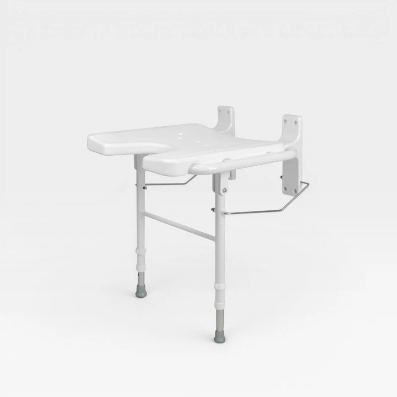 Asiento abatible con dos patas regulables a suelo