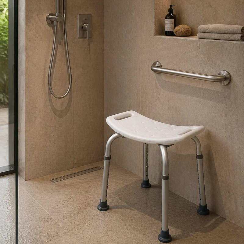 Taburete con patas extensibles y regulables